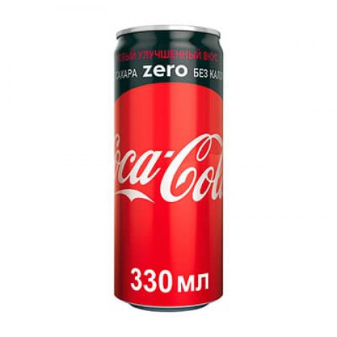 Кока-кола  без сахара 0,33 л Ж/Б (24 шт)