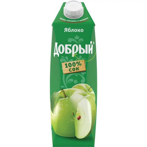 Сок Добрый Яблоко 1л ПЭТ (12 шт)