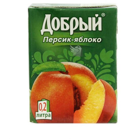 Нектар Добрый яблоко-персик 0,2 л ПЭТ (27 шт)